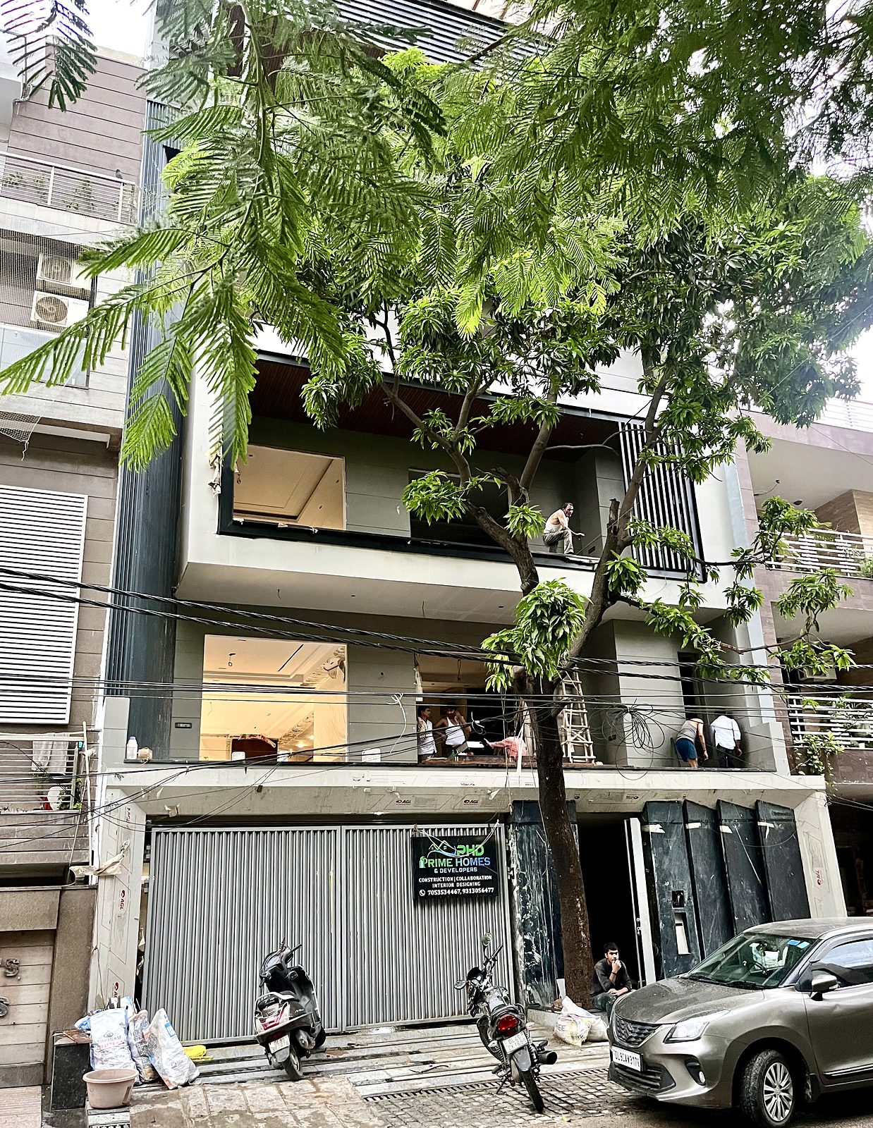 Site A — the completed facade.