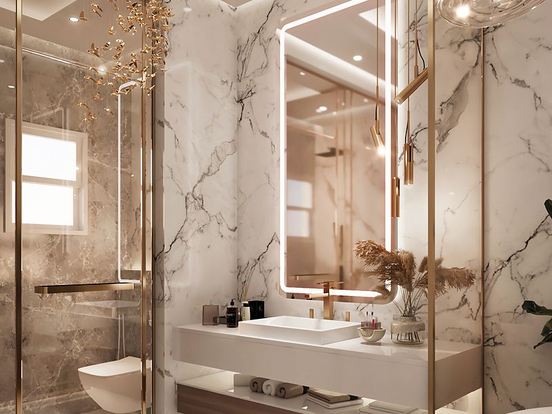 Concept interior — proposed bathroom vanity, artist's impression.